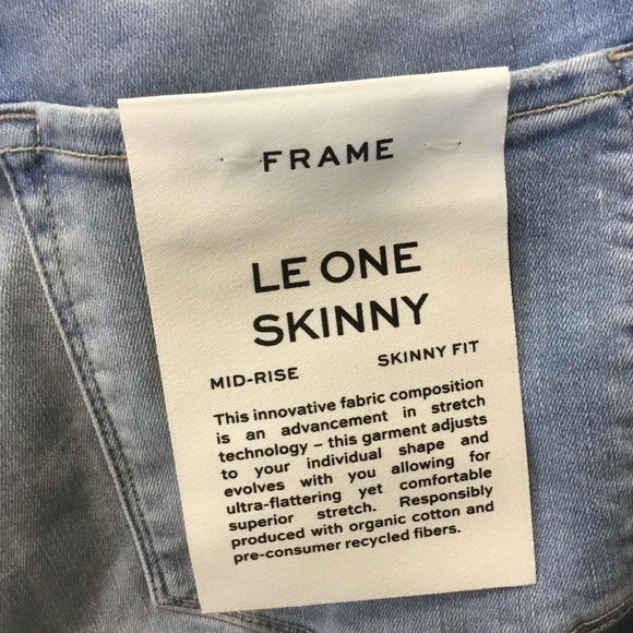 Frame Le One Skinny Jean Mid-Rise in Caspio Wash - Picture 9 of 15